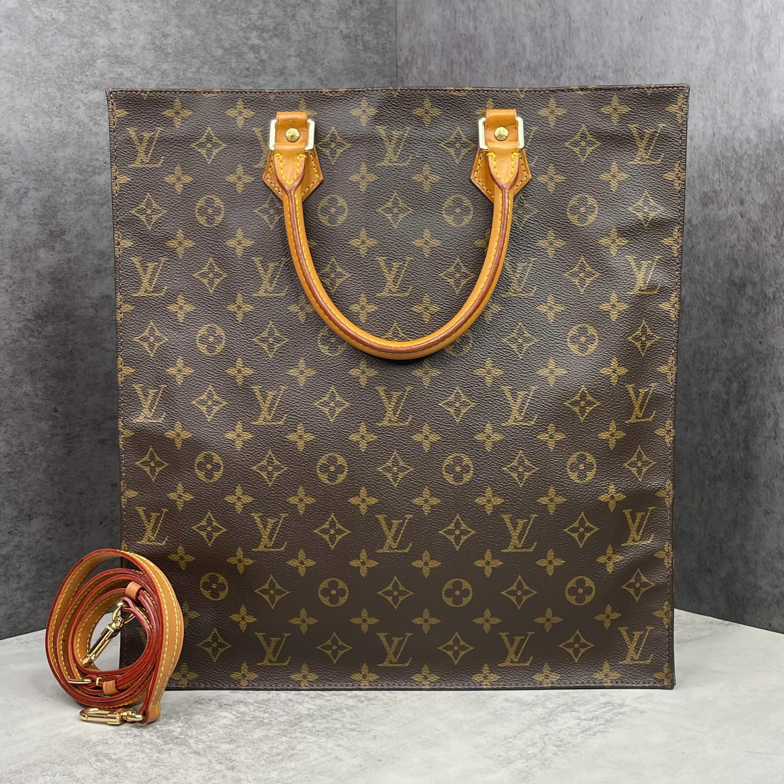 Tote Louis Vuitton Sac Plat Monogram Canvas