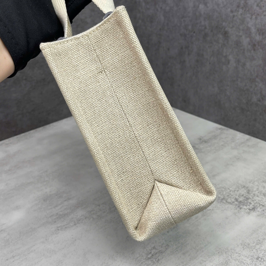 Chloé Woody Tote canvas màu be