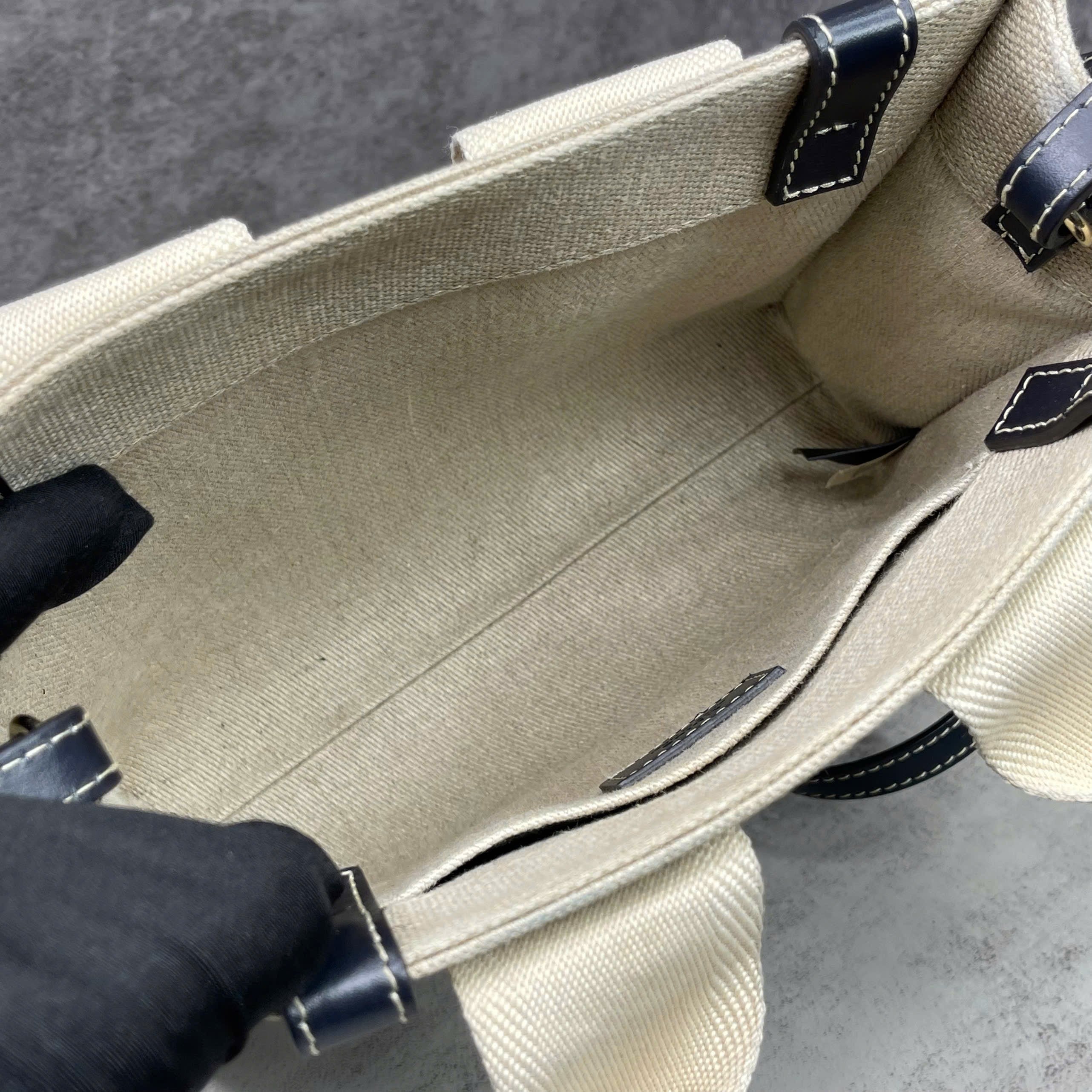 Chloé Woody Tote canvas màu be