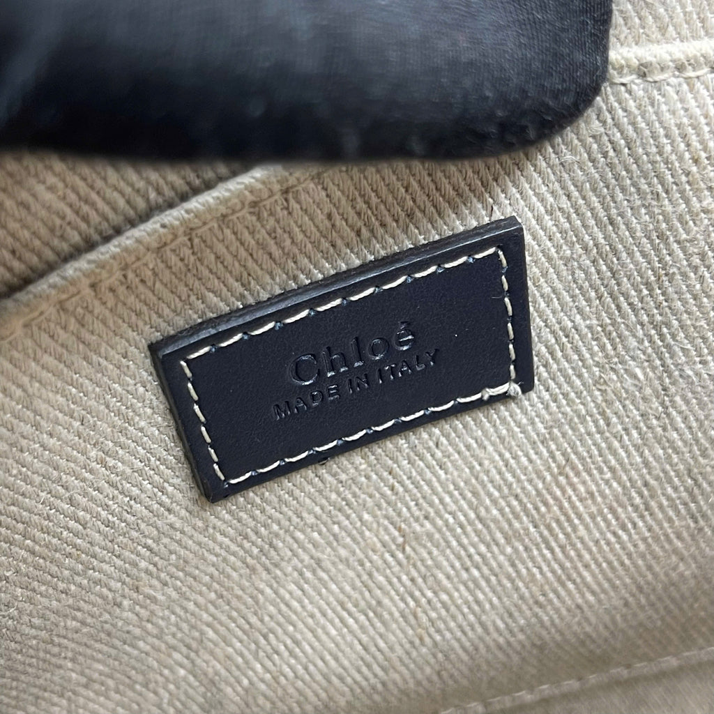 Chloé Woody Tote canvas màu be