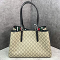 Gucci Ophidia GG Supreme Tote Medium phối Web xanh đỏ