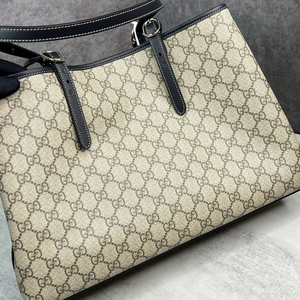 Gucci Ophidia GG Supreme Tote Medium phối Web xanh đỏ