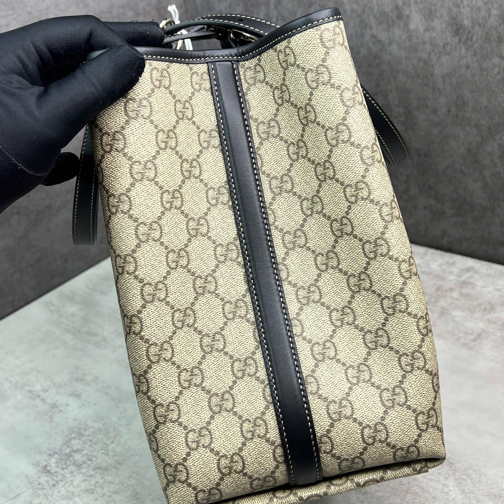 Gucci Ophidia GG Supreme Tote Medium phối Web xanh đỏ