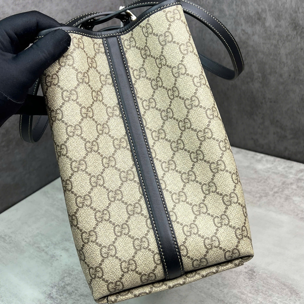 Gucci Ophidia GG Supreme Tote Medium phối Web xanh đỏ