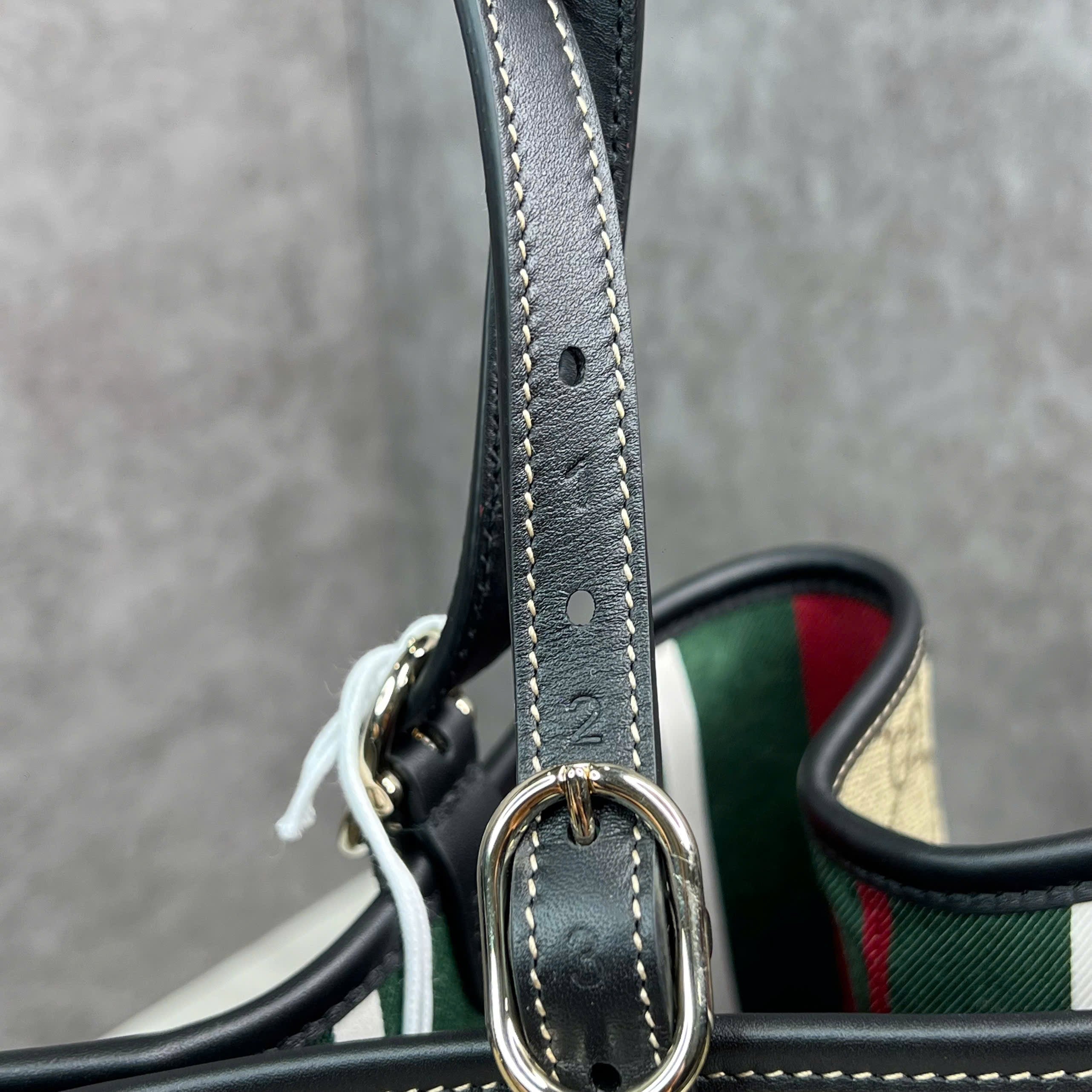 Gucci Ophidia GG Supreme Tote Medium phối Web xanh đỏ