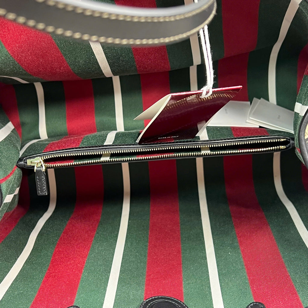 Gucci Ophidia GG Supreme Tote Medium phối Web xanh đỏ