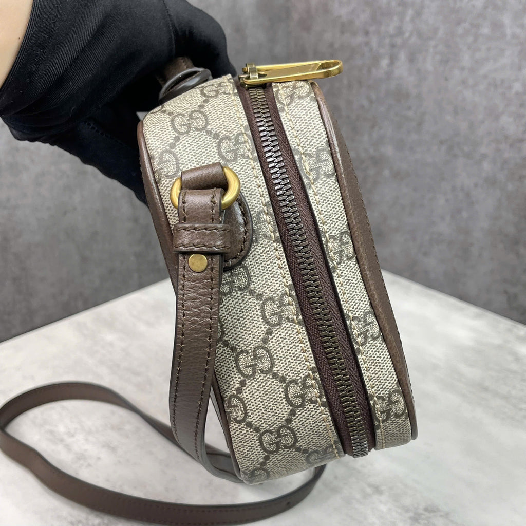Gucci Ophidia GG Supreme túi đeo chéo phối sọc Web