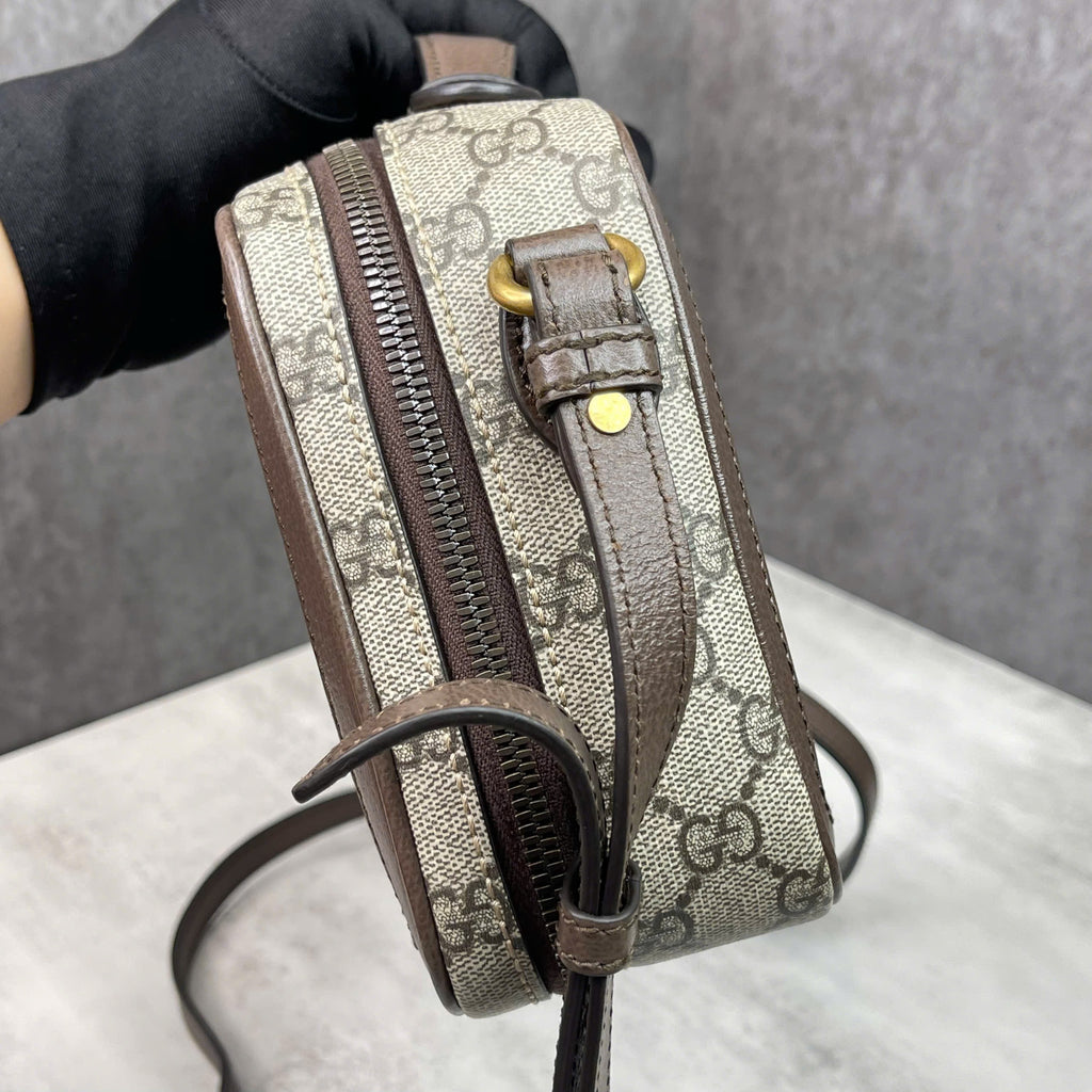 Gucci Ophidia GG Supreme túi đeo chéo phối sọc Web