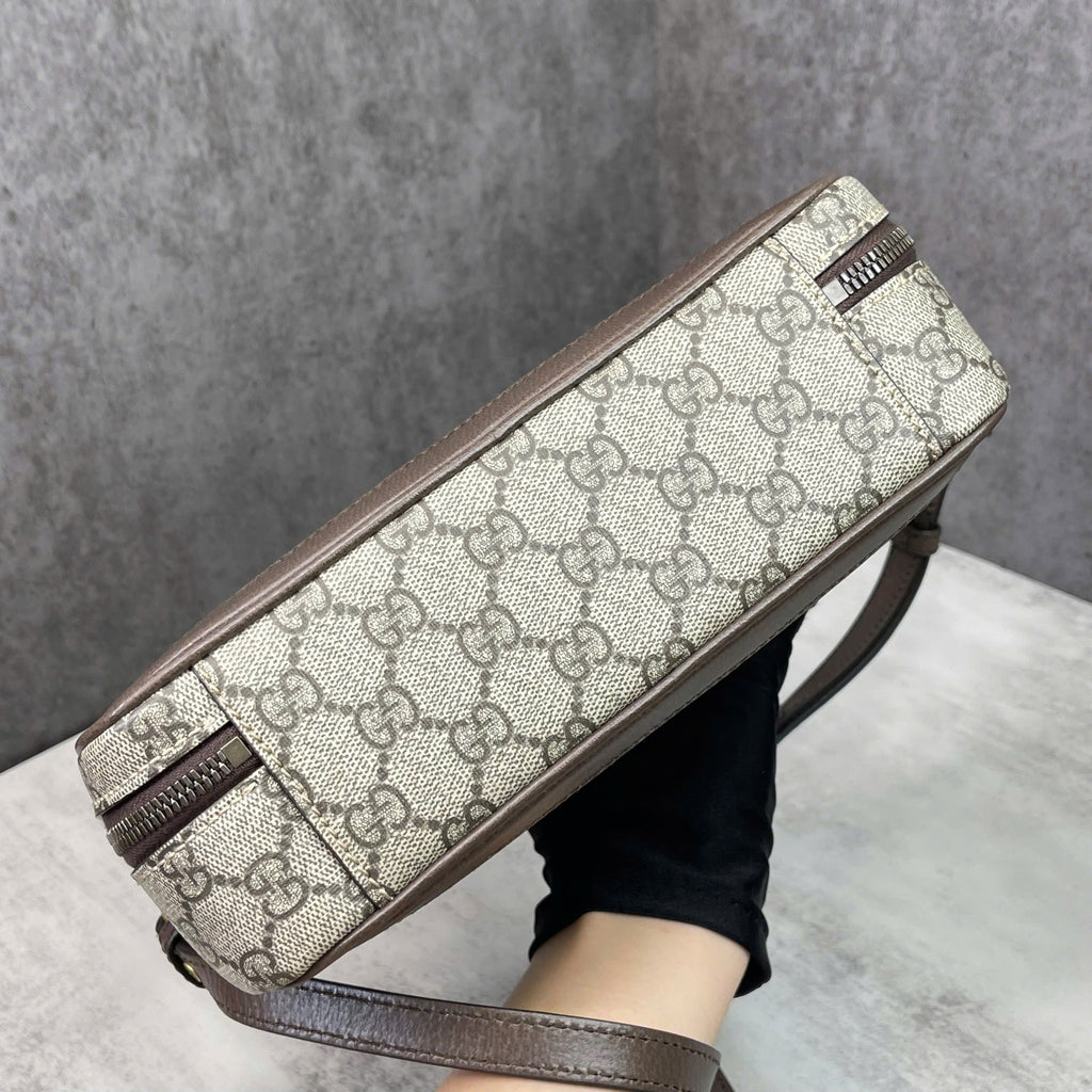 Gucci Ophidia GG Supreme túi đeo chéo phối sọc Web