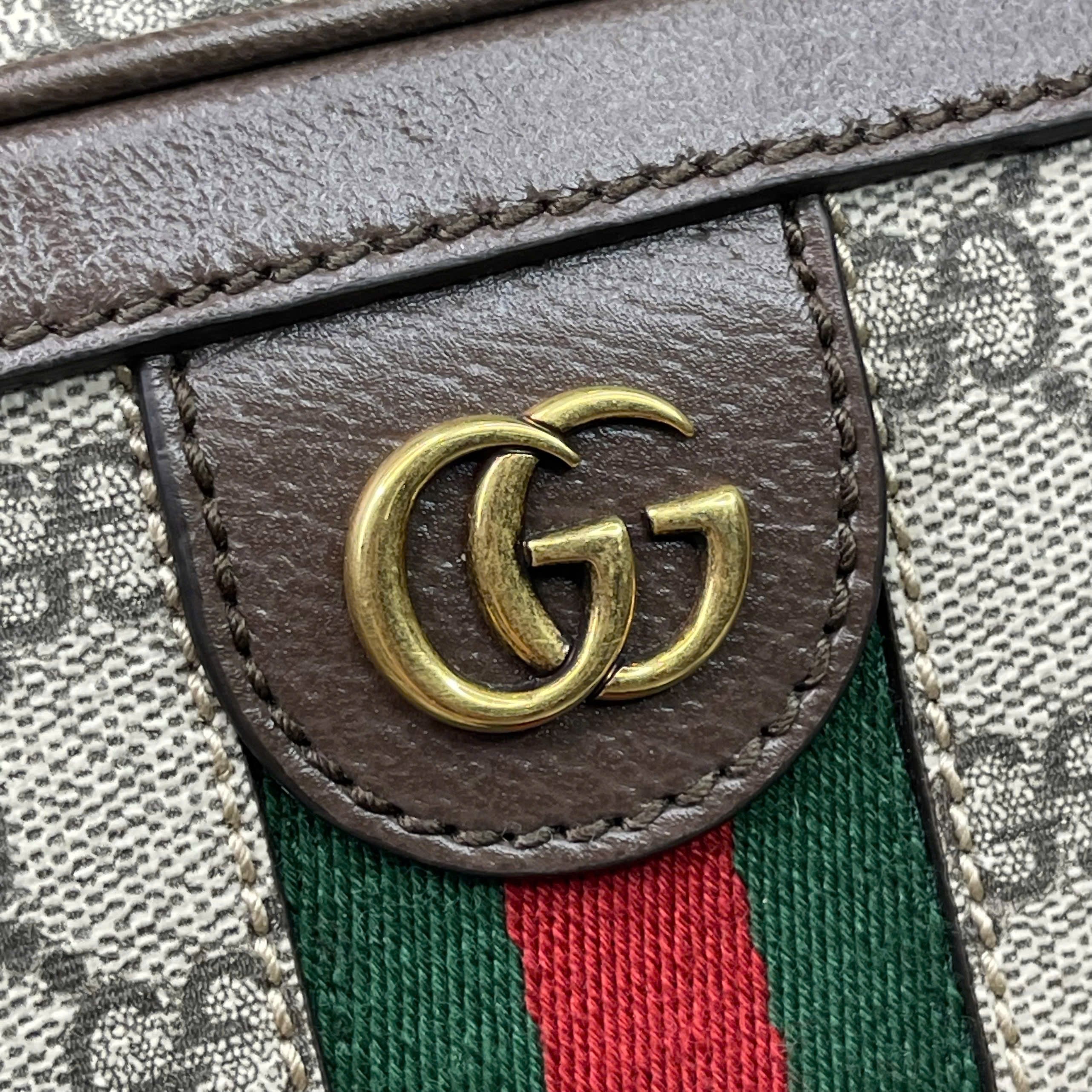 Gucci Ophidia GG Supreme túi đeo chéo phối sọc Web