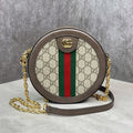 Gucci Ophidia GG Round Mini phối Web xanh đỏ