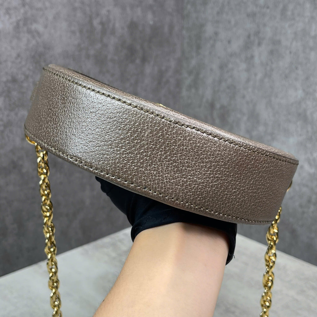 Gucci Ophidia GG Round Mini phối Web xanh đỏ