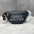 Gucci Print Belt Bag da màu đen phối sọc Web