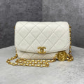 Chanel Classic Flap mini da lambskin màu trắng